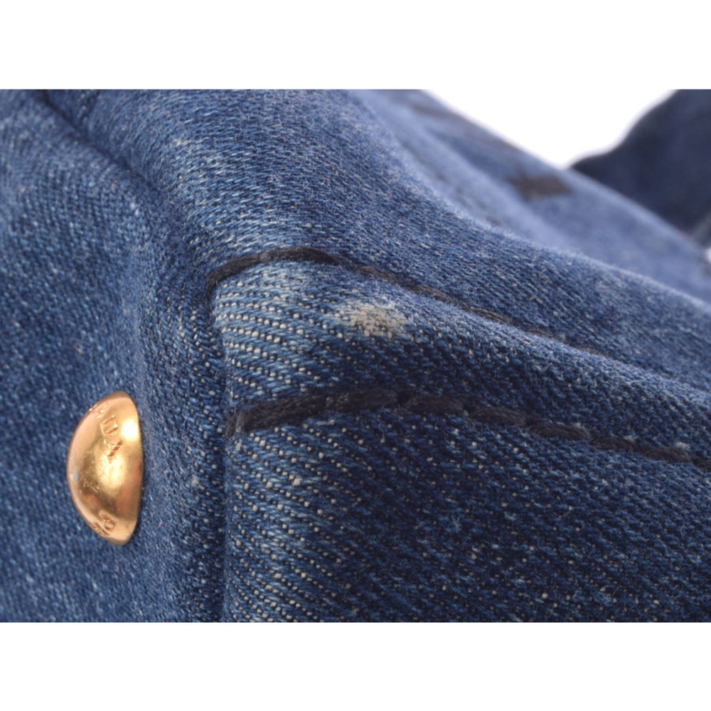 Prada Strap Tote Canapa Blue Denim - Picture 6 of 11